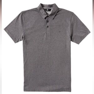 Volcom Wowzer Polo Men Shirt Medium Stealth New With Tags